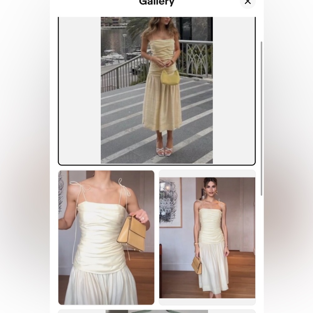 ZARA $109 WOMAN SS24 DRAPED MIDI DRESS L ZW COLLECTION TAUPE BROWN 7931/286 NWT